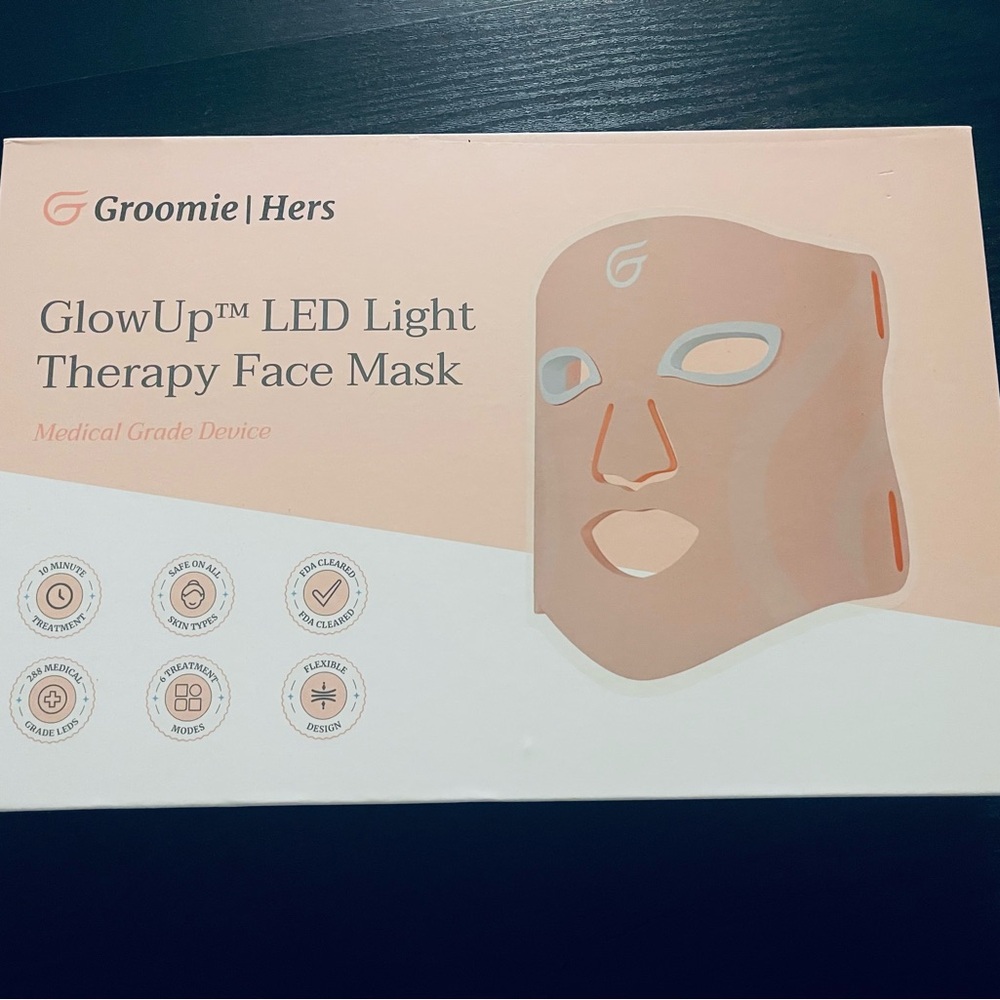 Groomie GlowUp LED Light Mask — Brand New, Unused